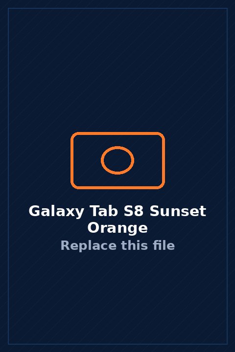 Galaxy Tab S8 in Sunset Orange