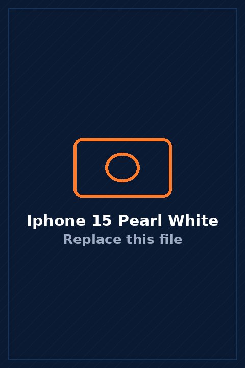 iPhone 15 in Pearl White