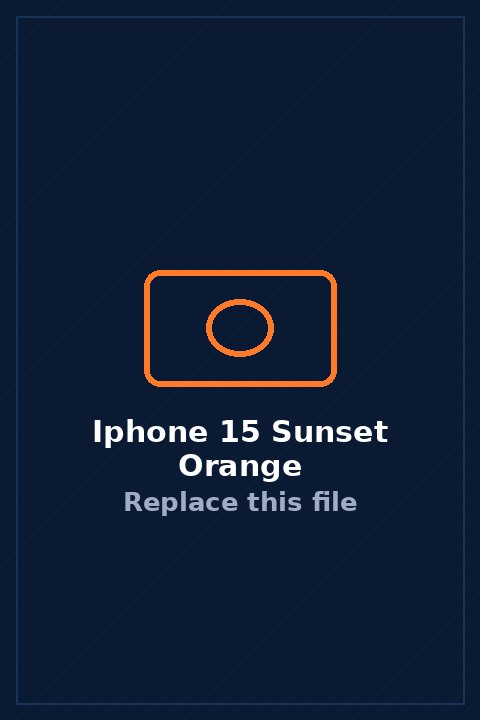iPhone 15 in Sunset Orange