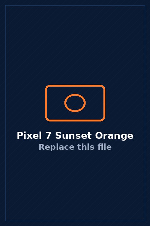 Pixel 7 in Sunset Orange