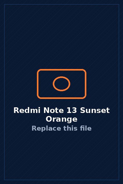 Redmi Note 13 in Sunset Orange