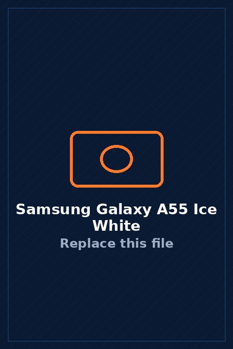 Samsung Galaxy A55 in Ice White