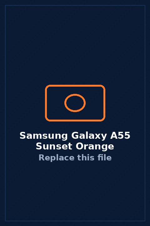 Samsung Galaxy A55 in Sunset Orange
